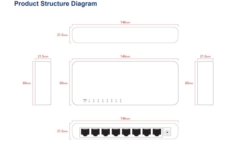 8-Port 10/100M Ethernet Switch