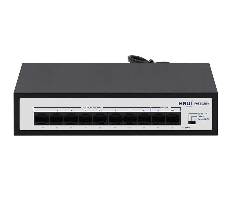 8-Port PoE Switch + 2 Uplink (100Mbps)